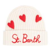 Multifarget Heart Beanie med Logo Broderier