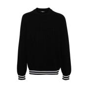 Mønstret Jacquard Crew Neck Genser