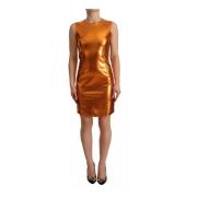 Metallic Mini Sheath Kjole Oransje