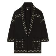 Svart Love and Studs Cardigan