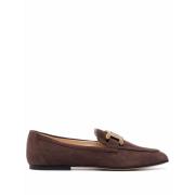 Brun Chain-Plaque Loafers