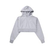 Heather Grey Cropped Hoodie