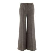 Brun Ullblanding Wide Leg Bukser