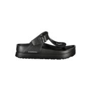 Svart Polyetylen Sandal med Spenne