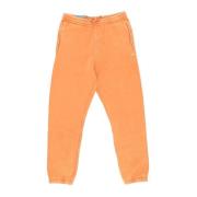 Komfortabel Vasket Oransje Sweatpants Elastisk Bunn