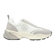 Premium Skinn Sneakers Bianco/Fossil Stone