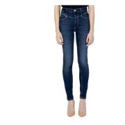 Høy Midje Skinny Blå Jeans Kvinner