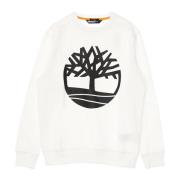 Kjerne Logo Crewneck Sweatshirt Hvit/Svart