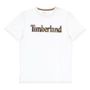 Camo Linear Tee White Kortermet