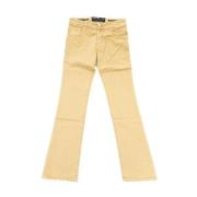 Slim Fit Beige Bomullsblanding Jeans