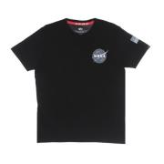 Nasa Logo Svart Tee Kort Erme