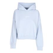 Lettvekts Cropped Hoodie med Ribber