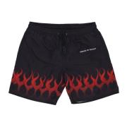 Flames Svømmeshorts Svart/Rød