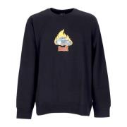 Sort Crew Neck Sweatshirt med Lange Ermer