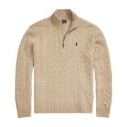 Brown Polo Ralph Lauren Cable-Knit Wool-Cashmere Jumper Camel Melange ...