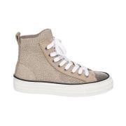 Strikket Sneaker med Juvel Detalj