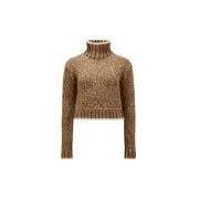 Brun Ullblanding Turtleneck Genser