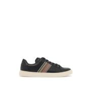 Multifarget Signature Stripe Skinn Sneakers for Menn