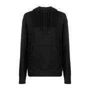 Svart Casual Bomull Hoodie