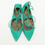 Pre-owned Suede flats