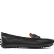 Svarte skinnloafers