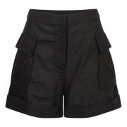 Sorte lommeshorts med cargolommer