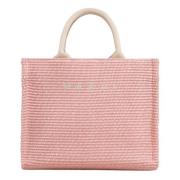 Raffia-effekt liten tote bag