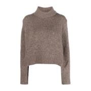 Brun Ull Kasjmir Casual Pullover Genser