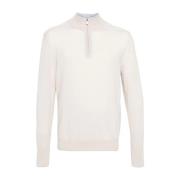 Beige Ull Half Zip Sweater