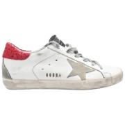 Superstar White and Red Star Sneakers