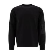 Svart Stretch Crewneck Sweatshirt Aw24