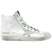 Hvite Glitter Grønne High Top Sneakers