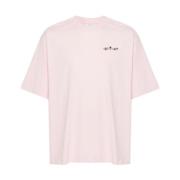 Rosa Logo Print T-skjorter og Polos