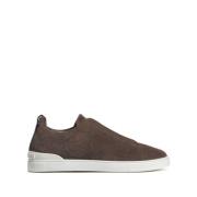 Brun Semsket Slip-On Sneakers