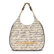 Stor 1945 Myk Hobo tote bag i trykt lerret