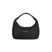 Sort Nylon Hobo Skulderveske fra Caia