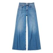 Wide Leg High Waist Flared Jeans