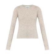 Beige Genser med Obira-Ga Stil