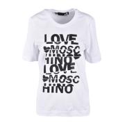 Hvit T-skjorte fra Love Moschino Collection