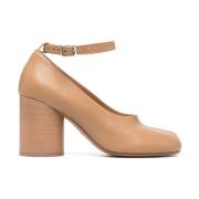 Elegant Beige Mid Heel Pumps