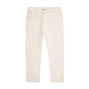 Krem Straight Leg Cropped Jeans