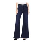 Blå Wide Leg Palazzo Jeans