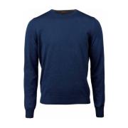 Blå Merino Crew Neck Sweater