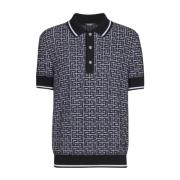 Strikket Jacquard Polo Shirt