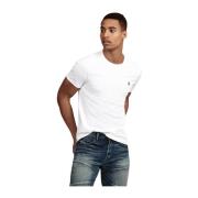 Hvit Polo Ralph Lauren Custom Fit Cotton T-Shirt T-Shirt