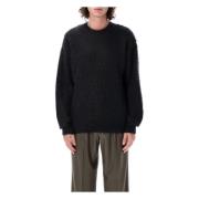 Svart Mohair Strikkegenser Aw24