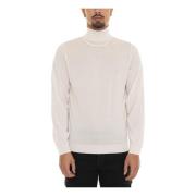 Turtleneck Pullover med Sydd Logo