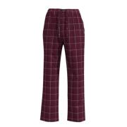 Rutete flanell pyjamasbukser