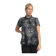 Leopardmønstret Svart Bluse Florence.Wi24