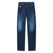 Blå Denim Jeans 5-Lomme Stil